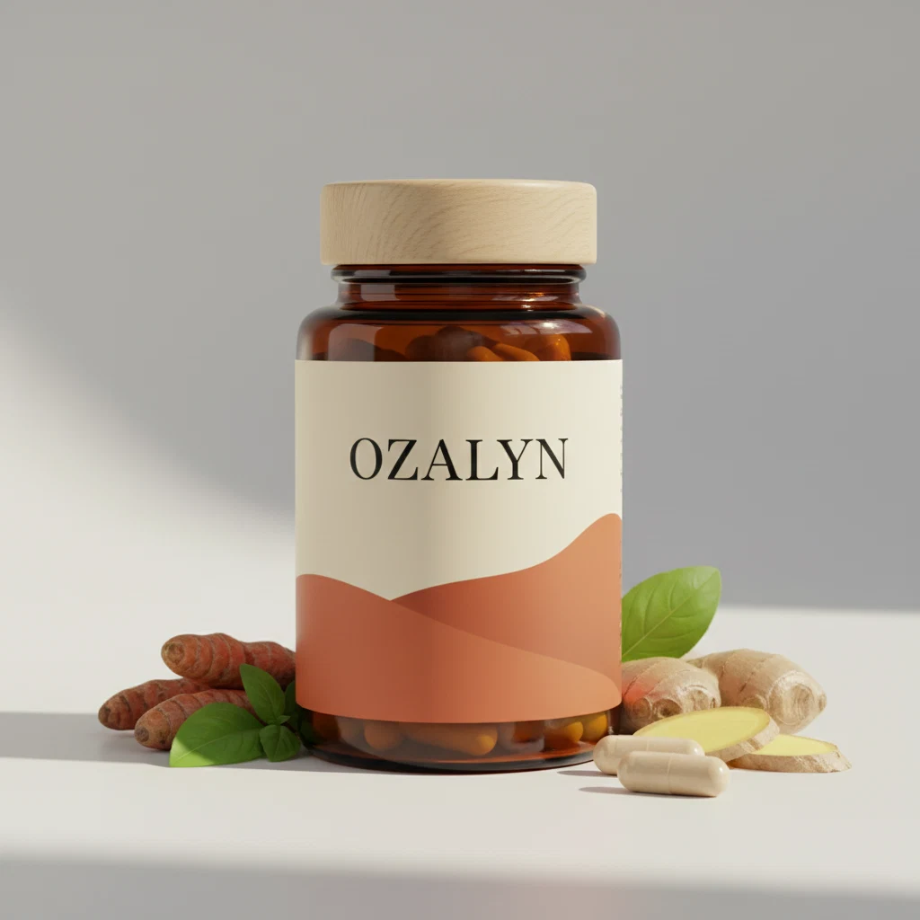 Ozalyn plantaardig voedingssupplement - aubergine fles met witte dop